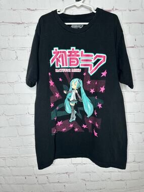 Hatsune Miku Black Graphic Tee Boys Small Vocaloid Fanboy